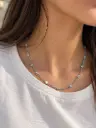 Italian 925 sterling silver geometric chain.