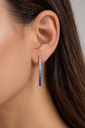 Gradient Blue Crystal Drop Earrings