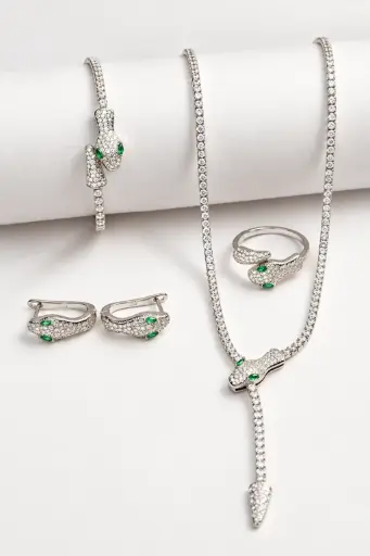 [SET-001] Italian 925 sterling silver jewelry set.